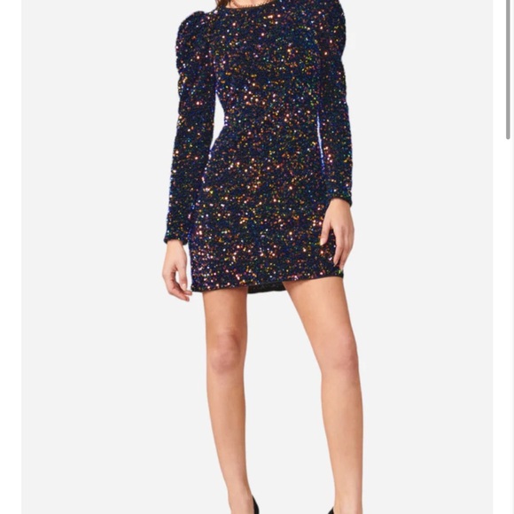 Adelyn Rae Sequin Dress Midnight - Picture 5 of 6